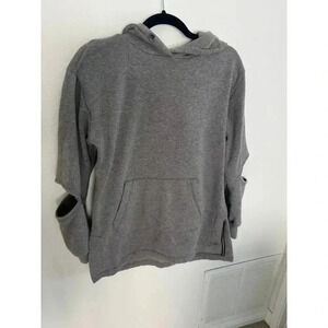 Gray AXS Cutout Sleeve Hoodie - Size M